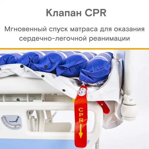 Противопролежневая система с алюминиевым компрессором, вентиляцией и функцией статик MET АИР ПРО-900 22823