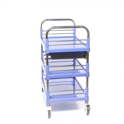 Стол манипуляционный медицинский с выдвижным ящиком, трехполочный МЕТ SIY-150 19928