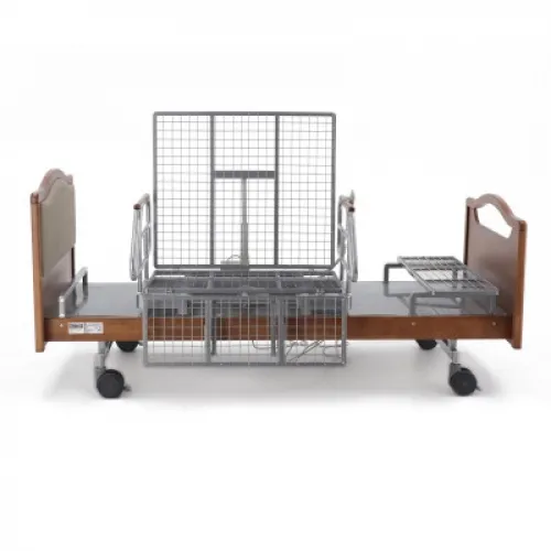 Кровать электрическая Med-Mos DB-2B с поворотным креслом в правую сторону (коричневый)